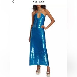 Cult Gaia Lily Sequin-Embroidered Maxi Dress